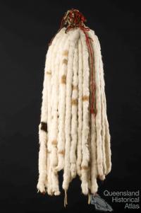 Ceremonial rabbit tail headdress, c1940