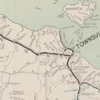 Map, RACQ Townsville tourist district map, c1950