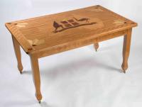 Inlaid timber table, c1930s