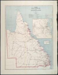 Railway, postal and telegraph map of Queensland, 1888