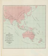 Map showing position of Queensland to the Australian Colonies, India, China &c