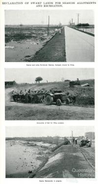 Land reclamation for seaside allotments and recreation, Sandgate, 1937