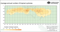 Average annual number of tropical cyclones