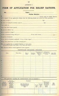 Application for relief rations, Queensland, 1931