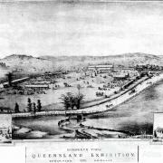 Bird's eye view, Queensland Exhibition, 1876