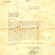 Letter from David Jones to William Coombs, 1938