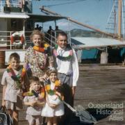 Hyndman family arriving on Thursday Island, 1958