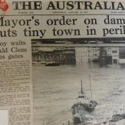 Mayor's order on dam puts tiny town in peril, The Australian, 30 January 1974