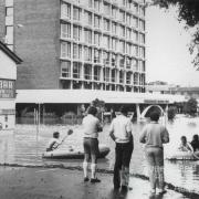 Alice Street, Brisbane, during 1974 flood