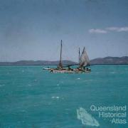 Pearling luggers, Thursday Island, 1959
