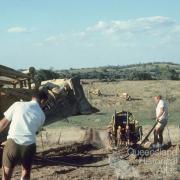 Laying telecommunication cable, Darling Downs, 1978