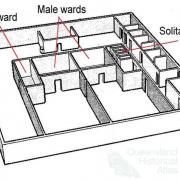 Plan of communal wards, Queens Street gaol, Brisbane, 1850s