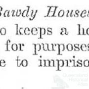 Bawdy houses, 1896-99