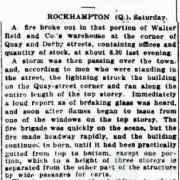 Fires at Walter Reid building Rockhampton, 1912-18