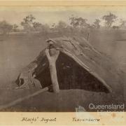 Blacks' dug-out, Tinnenburra, c1910