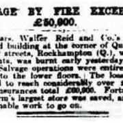 Fires at Walter Reid building Rockhampton, 1912-18