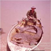 A large saltwater crocodile killed in the Queensland Gulf Country, 1964