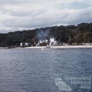 Tangalooma Whaling Station viewed from the water, 1960
