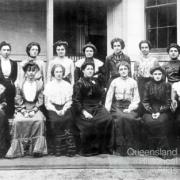 Group of women telephonists, Brisbane, 1899