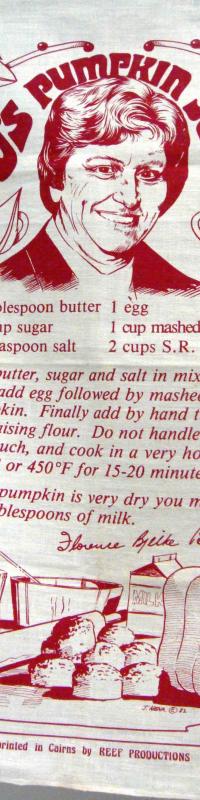 Flo's pumpkin scones tea-towel