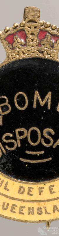 Civil Defence badge, Bomb Disposal