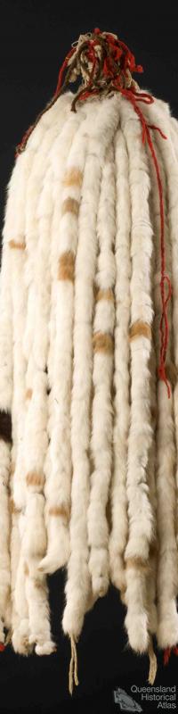 Ceremonial rabbit tail headdress, c1940