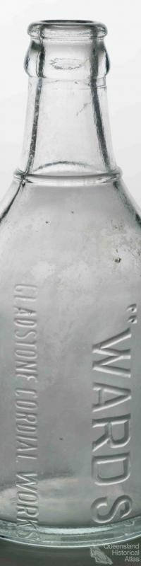 Wards Gladstone Cordial Works glass bottle