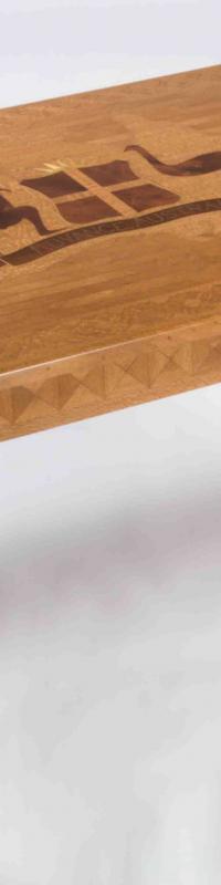 Inlaid timber table, c1930s