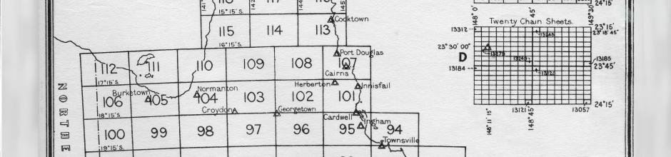 Queensland showing subdivision of sheets, 1927