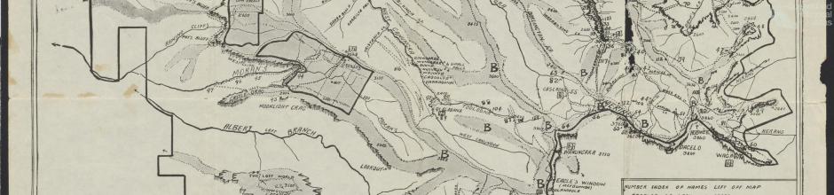 Sketch map, Lamington National Park, c1940s