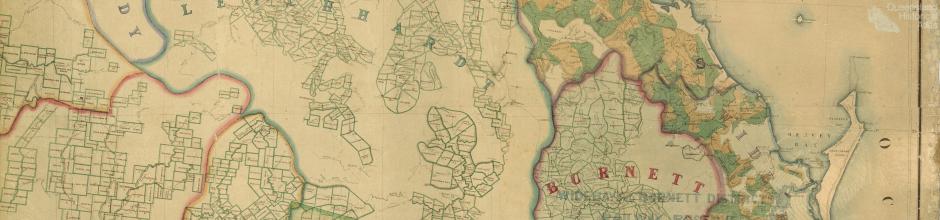 Map of the southern portion of the colony of Queensland showing the surveyed runs, 1872