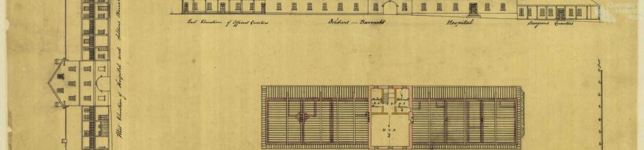 Prisoners barracks, Moreton Bay, 1839