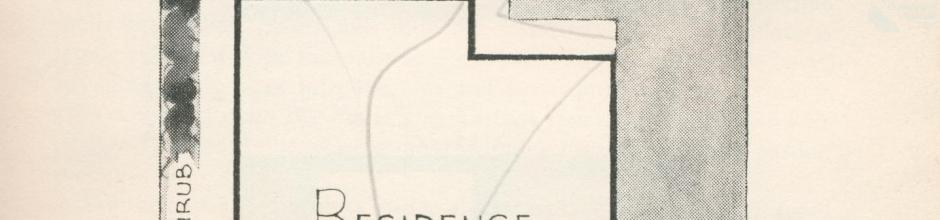 Garden layout with flowering trees, 1960