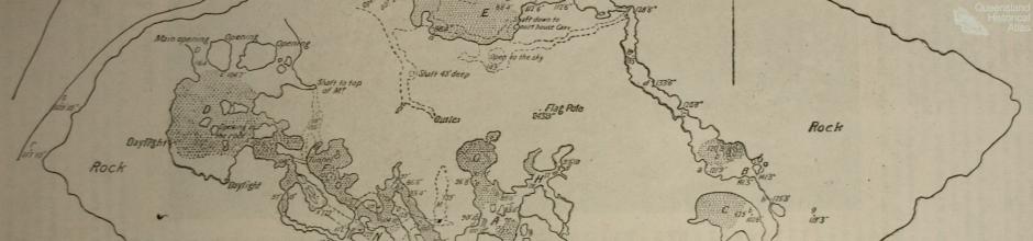 Plan of Olsen's cave, 1903