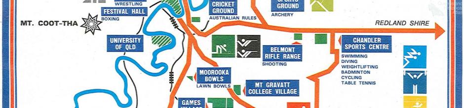 Commonwealth Games, venue locations, 1982