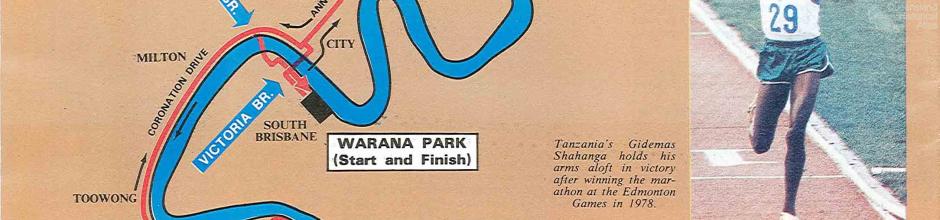 Marathon route, Commonwealth Games, 1982
