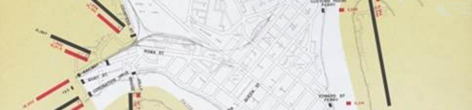 Brisbane public transport map, 1968