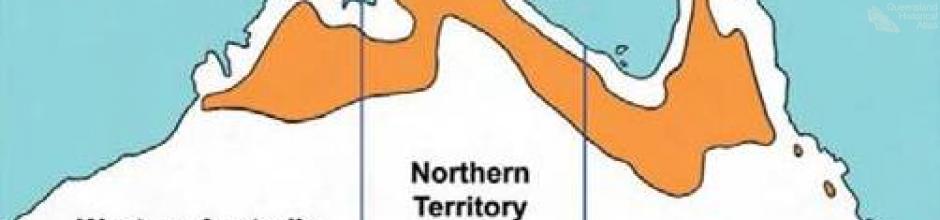 Distribution of Australian freshwater crocodiles, 2010