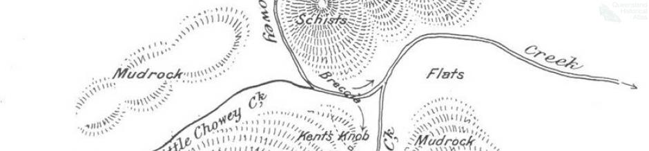 Geological sketch map Mount Shamrock, 1901