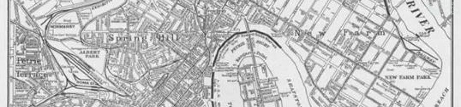 Brisbane, central part, 1951