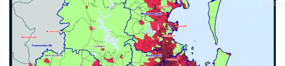 South East Queensland population density 2006