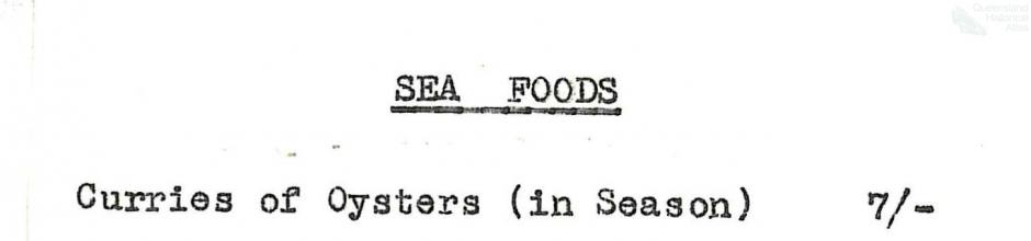 Specials menu, Londys cafe, 1962