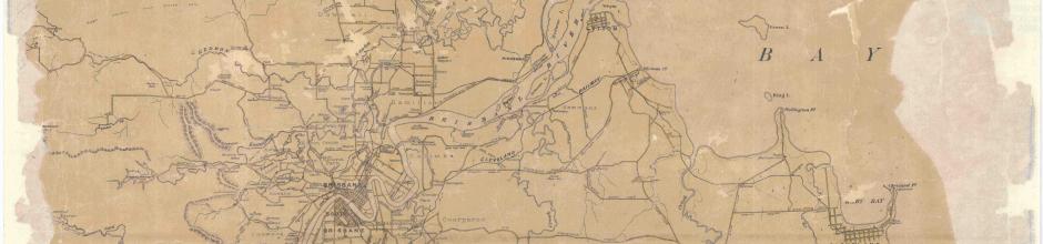 Cyclists’ Road Map of Brisbane and Surrounding Districts, 1896, Sheet 1 and 2