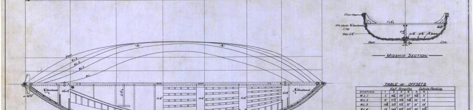 Whale boat plan, 1950
