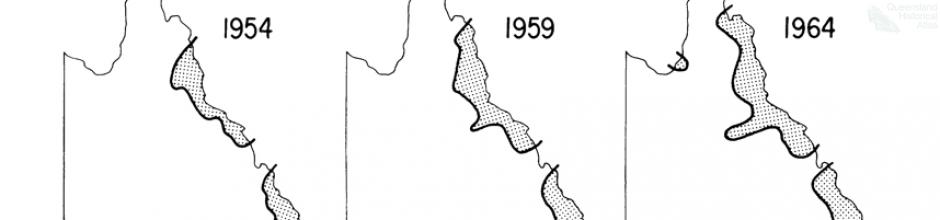 Geographical expansion of Bufo marinus in Queensland, 1981