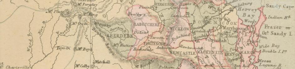Settled portions of Queensland, 1880