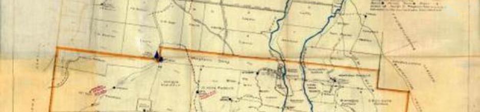Paddock map of Tinnenburra, 1924