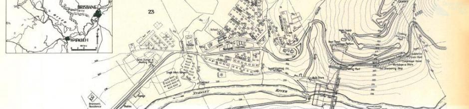 Township and works at Somerset Dam, 1937