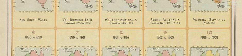 Historical diagrams showing the subdivision of Australia, 1904