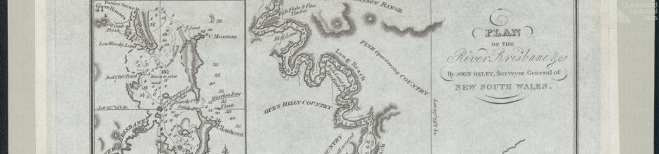 Plan of the River Brisbane by John Oxley, 1825